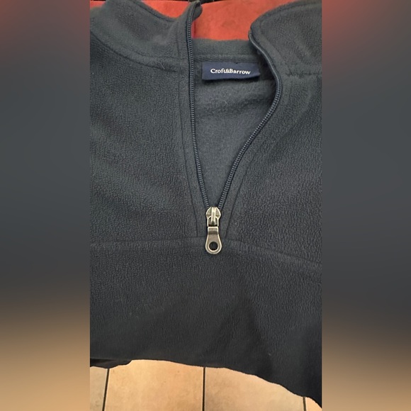 Croft and Barrow Navy Fleece pull over Jacket Size XLT - Picture 3 of 5